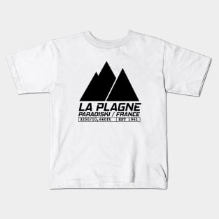 La Plagne France Ski Resort Paradiski Skiing Kids T-Shirt